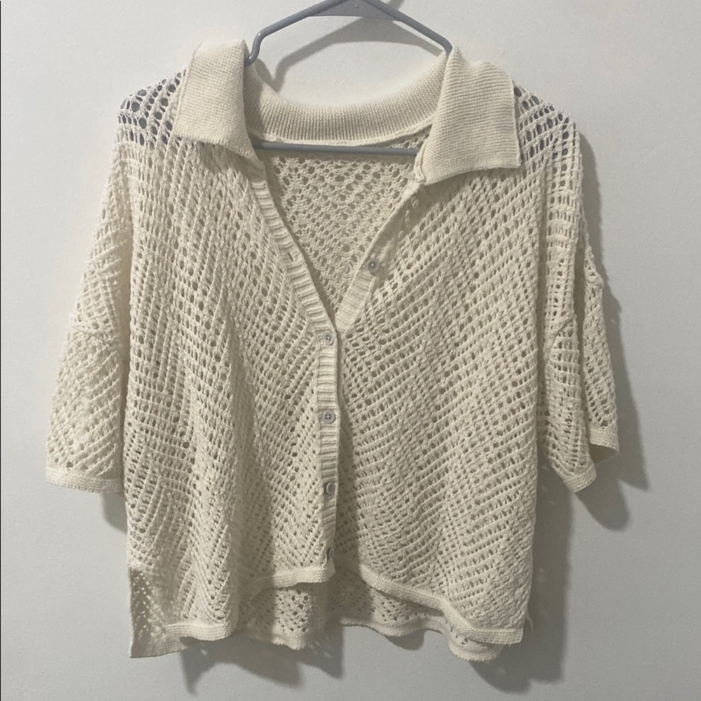 Cream Knit Women's Sweater